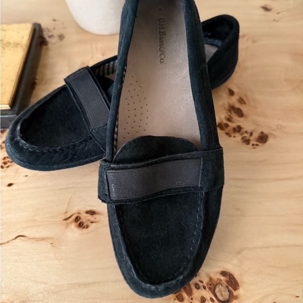 G.H. Bass & Co. Black Suede Becky Loafers